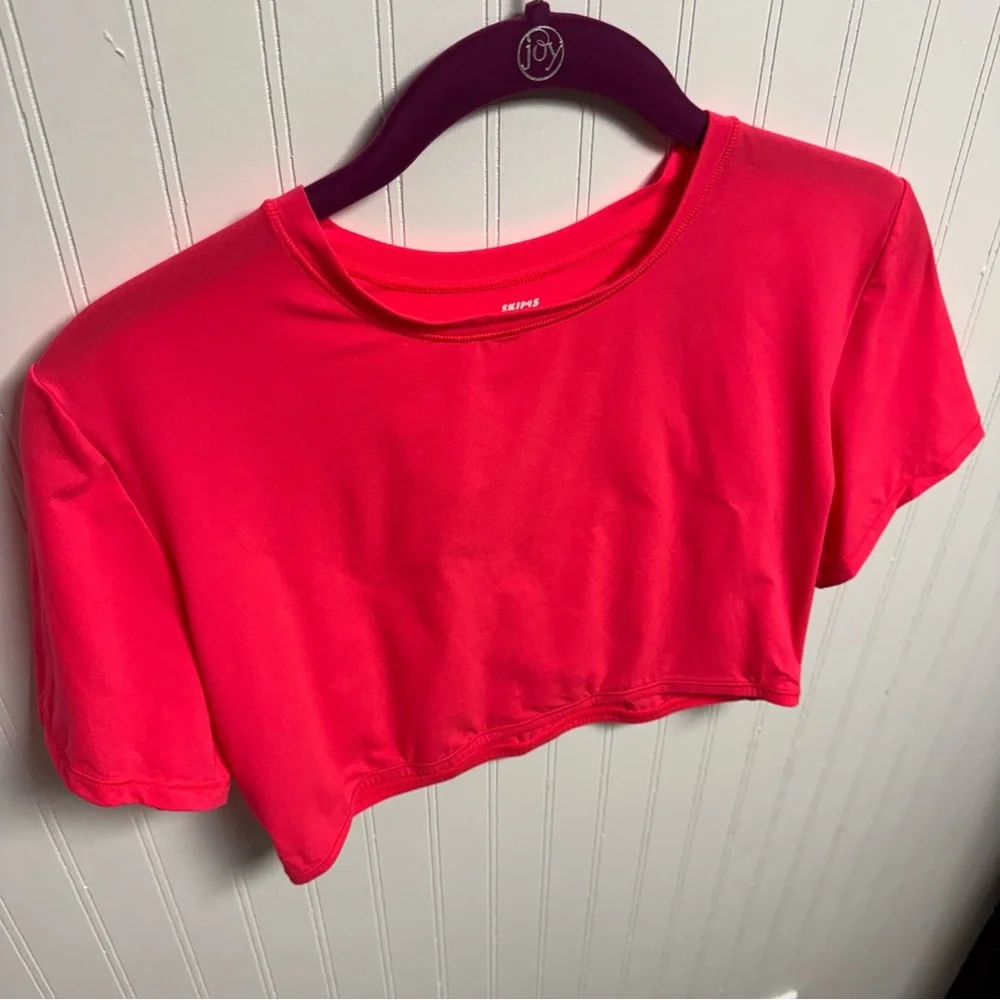Skims Fits Everybody Super Cropped T-Shirt Ultra Pink XL - Picture 2 of 6